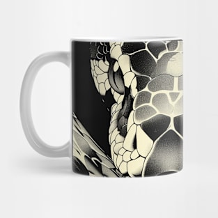 Black and Cream Snake Print Mug